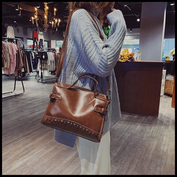 NEW HELENA Studded Tote Crossbody - Picture 4 of 7